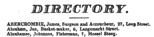 Cape Town Directory (1822)