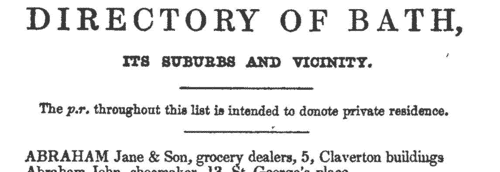 Directory of Bath
 (1848)