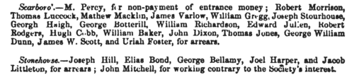 Carpenters Excluded from the Union: Doncaster (1865)