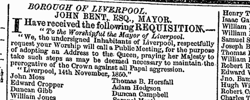 Inhabitants of Liverpool (1850)