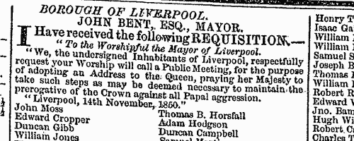 Inhabitants of Liverpool
 (1850)