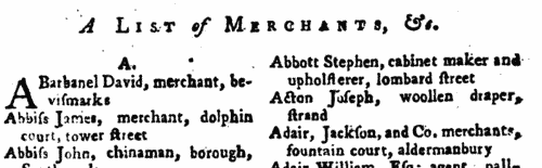 London Merchants
 (1767)