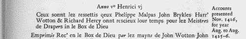 London Drapers' Accounts
 (1425-1426)