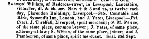 Petitioning Creditors and Solicitors   
 (1828-1829)