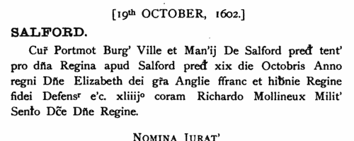 Salford Portmote
 (1602)