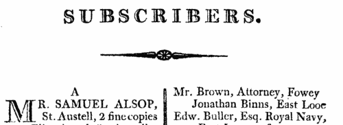 Subscribers to Immateriality &c.
 (1803)