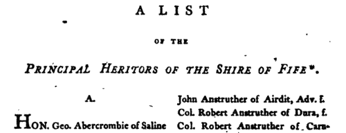 Heritors of Fife
 (1803)