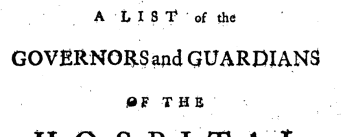 Governors and Guardians of the Foundling Hospital, London
 (1768)