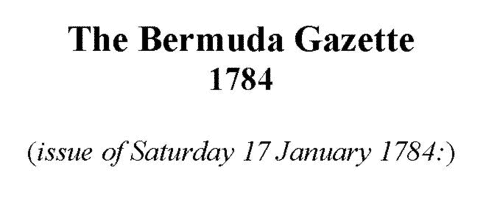 Masters of Ships at Bermuda (1784)