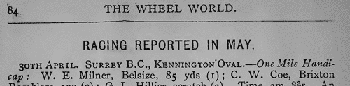 Racing Cyclists in Nottingham (1881)