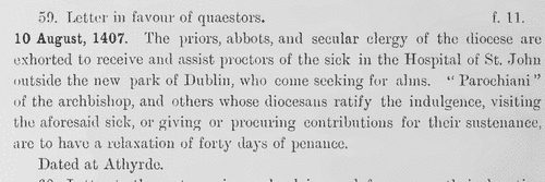 Officials of the Archbishopric of Armagh (1405)