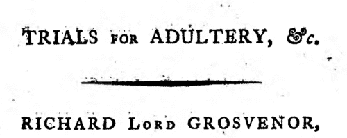 Adultery Trial Witness Statements (1770)