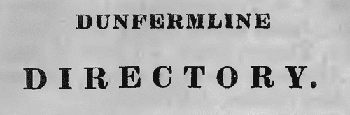 Residents of Dunfermline (1835)