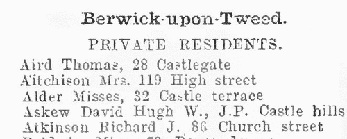 Inhabitants of Berwick upon Tweed (1921)