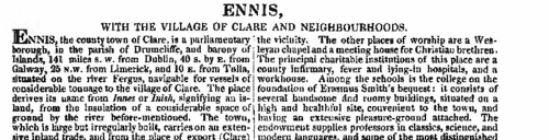 Residents of Ennis, county Clare (1846)
