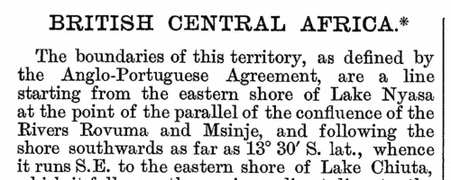 British Central Africa Officials (1903)